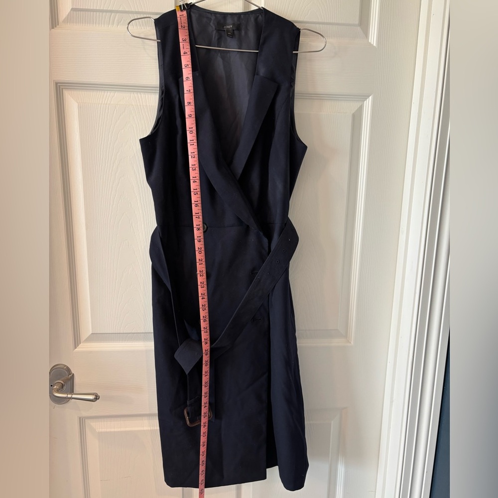 J. Crew Navy Suit Dress Sleeveless V-Neck